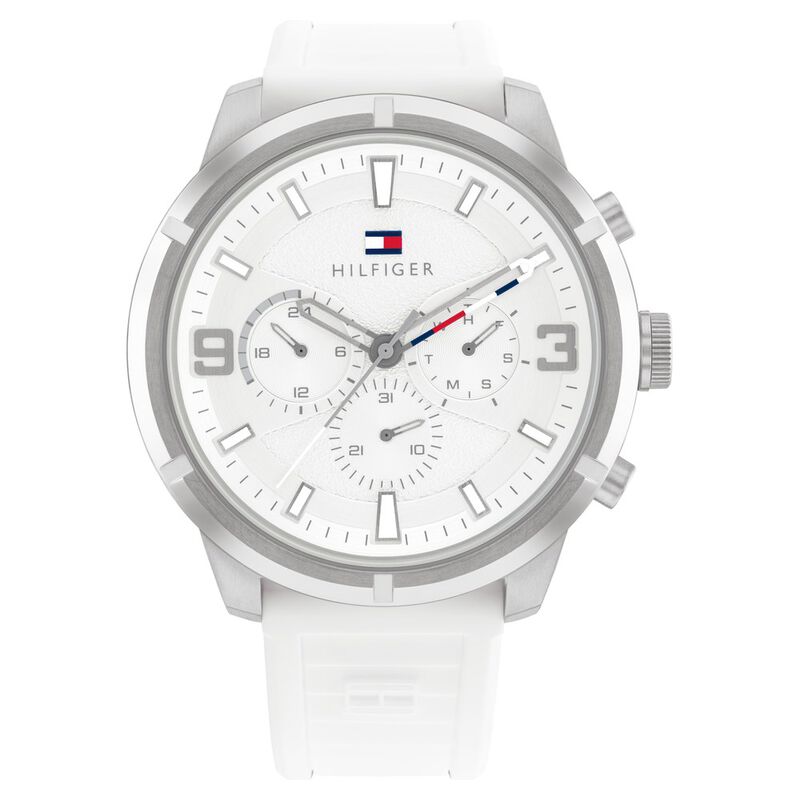 Tommy Hilfiger Silver Dial Quartz Analog with Date Watch for Men