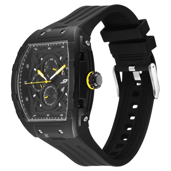 SF Maiden Voyage Sport Watch - Black Dial & Strap - Tonneau Shaped Case with Multifunction movement - image number 1