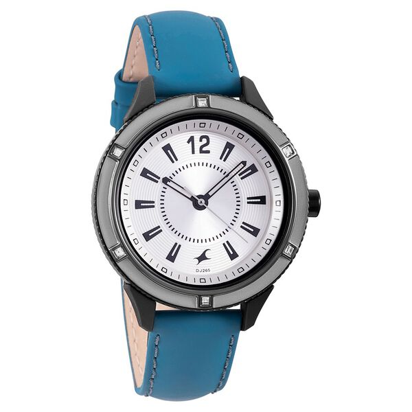 Fastrack Modular Quartz Analog Silver Dial Leather Strap Watch for Girls - image number 0