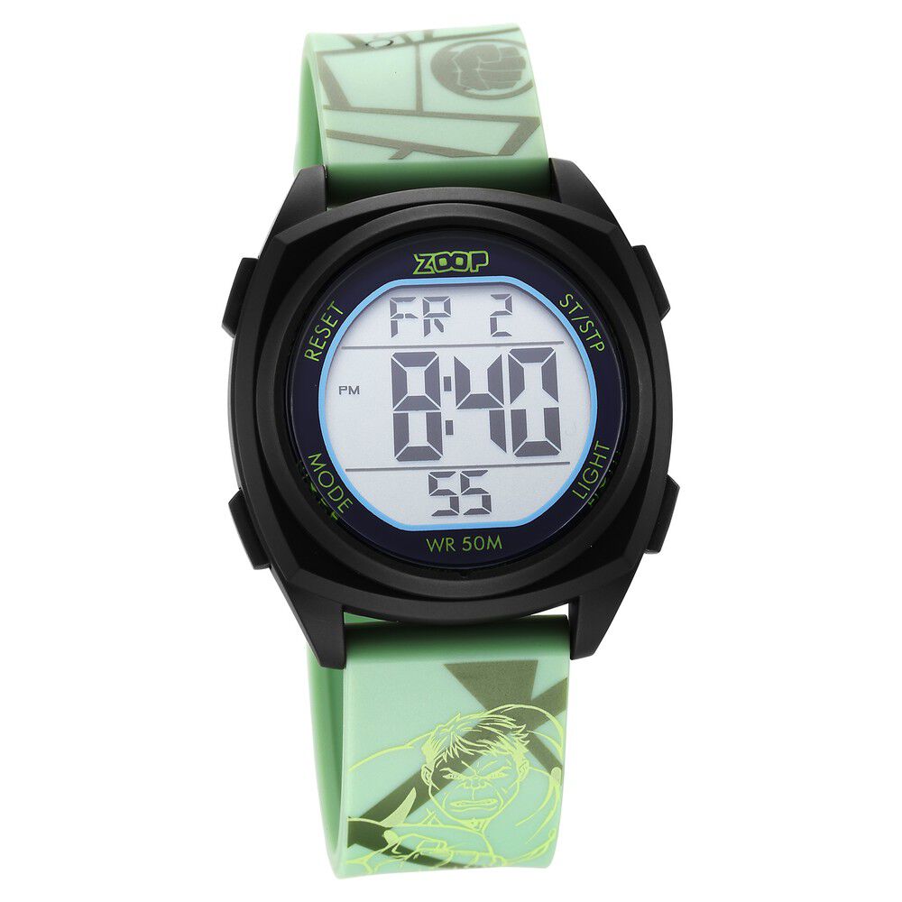 Buy Online Zoop Marvel Digital Dial Polyurethane Strap with Hulk Character Watch for Kids ns16025pp03 Titan