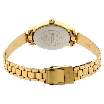 Sonata Quartz Analog Champagne Dial Stainless Steel Strap Watch for Women