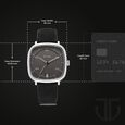 Titan Neo Curve Quartz Analog with Date Anthracite Dial Black Leather Strap Watch for Men - image number 2