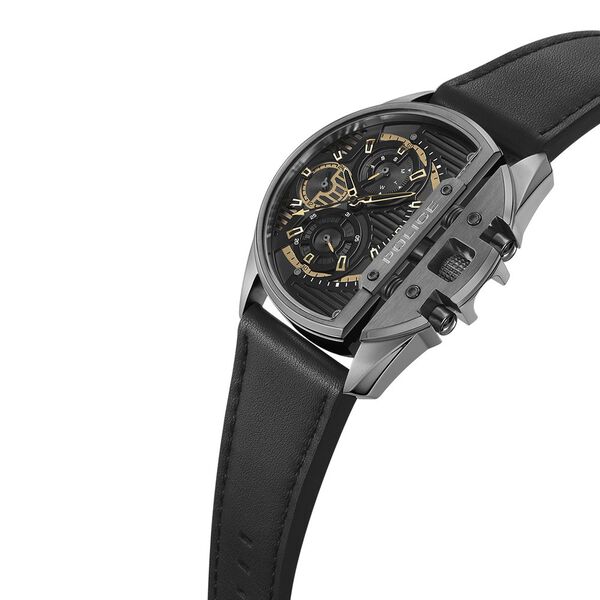 Police Grey Dial Black Strap Multifunction Watch for Men - image number 1