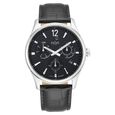 Xylys Swiss Multifunction Black Leather Strap Black Dial Watch For Men - image number 1