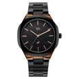 Vyb Challenger By Fastrack Quartz Analog Black Dial Black Stainless Steel Strap Watch For Guys - image number 0