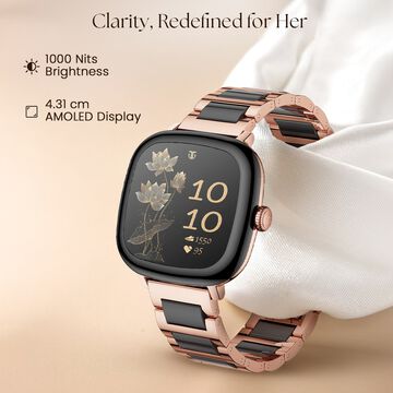 Titan AiRA Women Smartwatch 1.70" inch AMOLED Display, AI Chat, Functional Crown, Luna Wellness, 24/7 Health Suite.