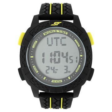 SF Carbon Series Digital Dial Unisex Watch With Plastic Strap