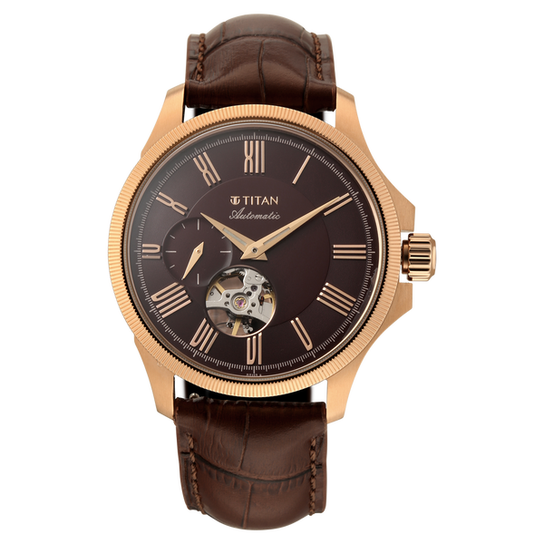 Titan Automatic Atrium Offset Seconds Open Heart Automatic - image number 0