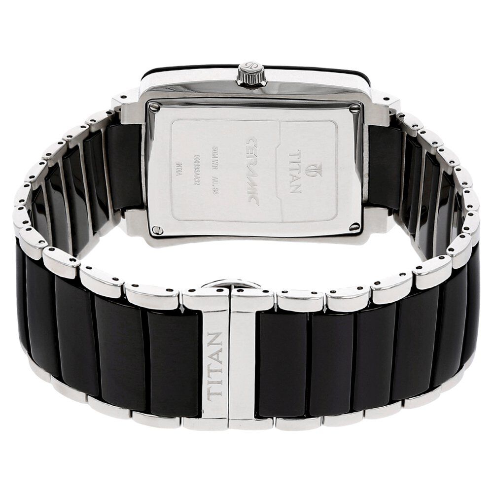 Buy Online Titan Analog with Date Black Dial Stainless Steel and