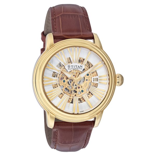 Titan Quartz Analog with Date Silver Dial Watch for Men - image number 0