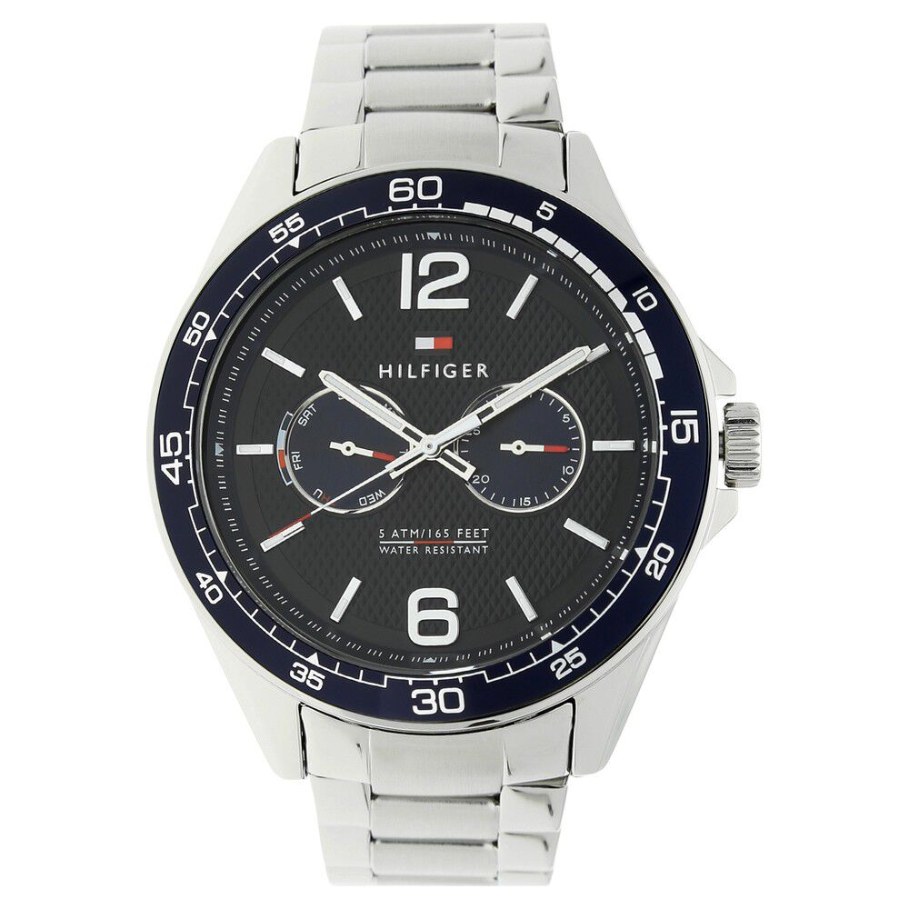 Buy Online Tommy Hilfiger Quartz Multifunction Blue Dial Stainless Steel Strap Watch for Men ncth1791366w Titan