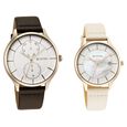 Titan Bandhan White and Mother of Pearl Dial Analog with Date Leather Strap watch for Couple - image number 0