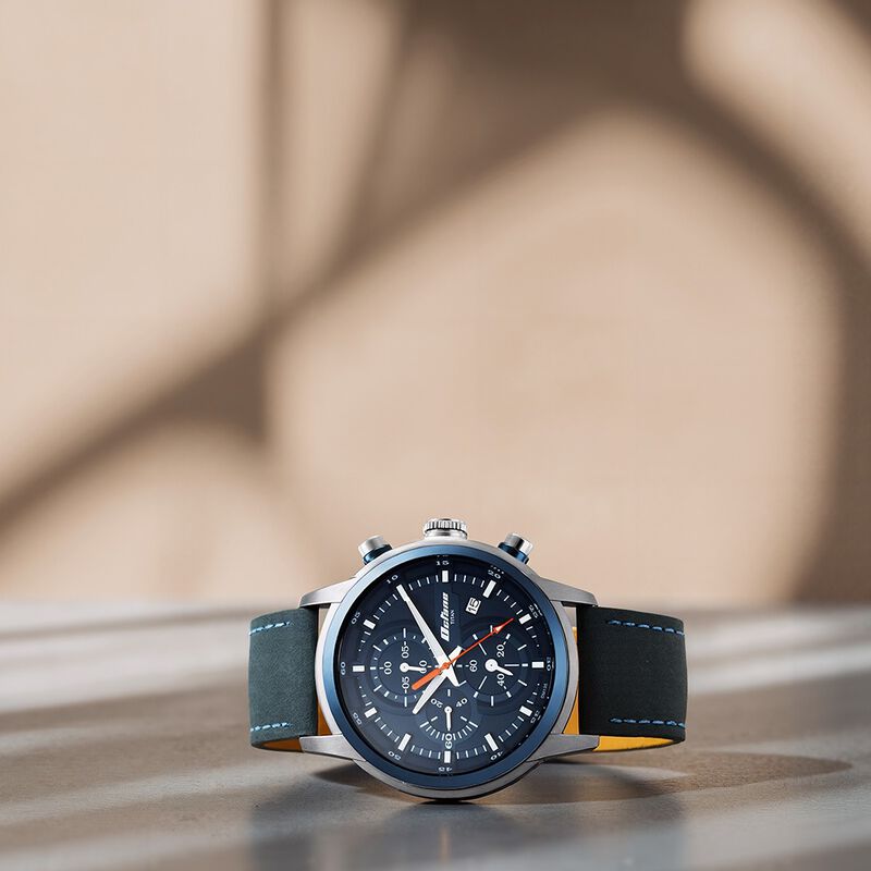 Titan Octane Blue Dial Chronograph Watch for Men