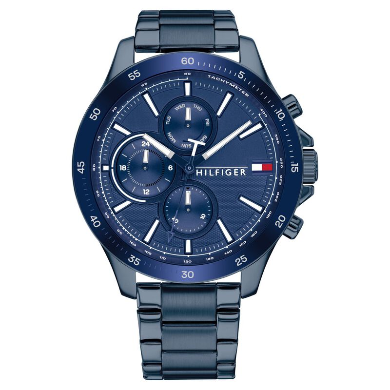 Buy Online Tommy Hilfiger Quartz Multifunction Blue Dial Stainless ...