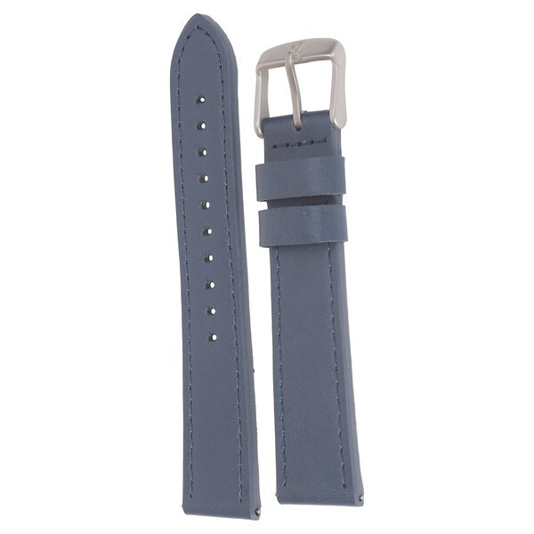 20 mm Blue Genuine Leather Strap for Men - image number 2