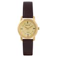 Sonata Quartz Analog Champagne Dial Leather Strap Watch for Women - image number 0