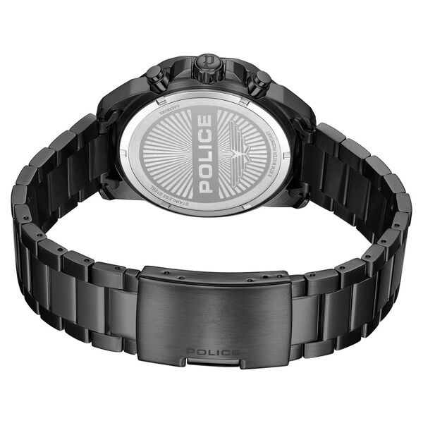 Police Quartz Multifunction Black Dial Black Stainless Steel Strap Watch For Men - image number 4