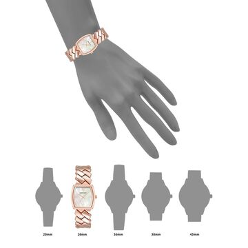 Anne Klein Quartz Analog Mother Of Pearl Dial Metal Strap Watch For Women