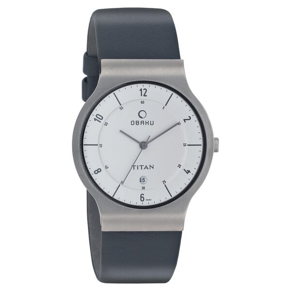 Titan Quartz Analog with Date Silver Dial Watch for Men - image number 0