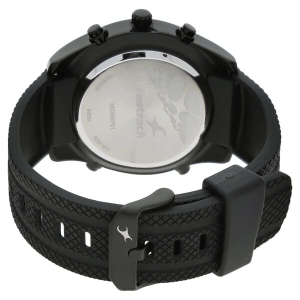 Fastrack Quartz Analog Digital Black Dial Silicone Strap Watch for Guys - image number 3