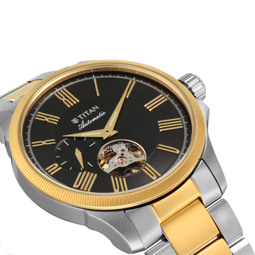 Titan Signature Atrium Offset Seconds Open Heart Automatic