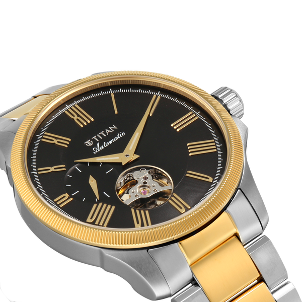 Titan Signature Atrium Offset Seconds Open Heart Automatic - image number 4