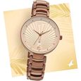 Fastrack Ruffles Quartz Analog with Date Beige Dial Stainless Steel Strap Watch for Girls - image number 0