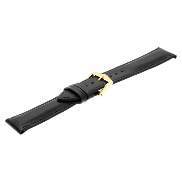 20 mm Black Genuine Leather Straps for Men - image number 3