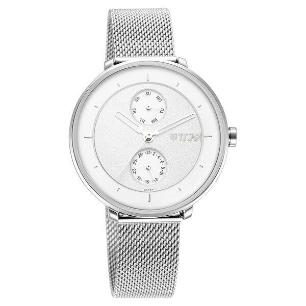 Titan Pastel Dreams White Dial Analog Metal Strap watch for Women - image number 0