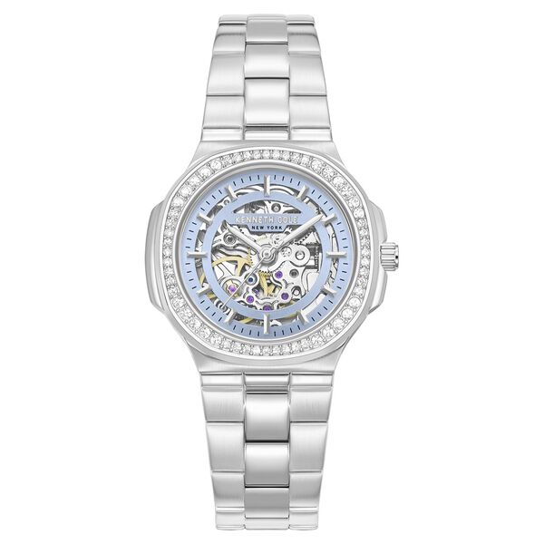 Kenneth Cole Automatic Automatic Blue Dial Silver Stainless Steel Strap Watch For Women - image number 0