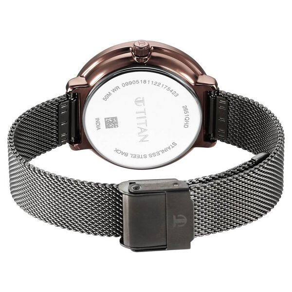 Titan Quartz Analog Anthracite Dial Stainless Steel Strap Watch for Men - image number 4