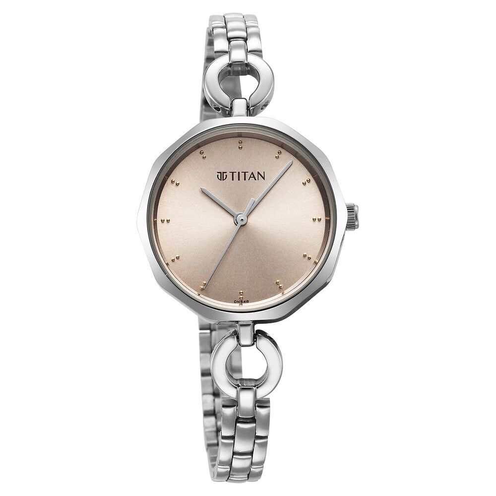 Buy Online Titan Karishma Silver Dial Watch for Women nr2702sm01
