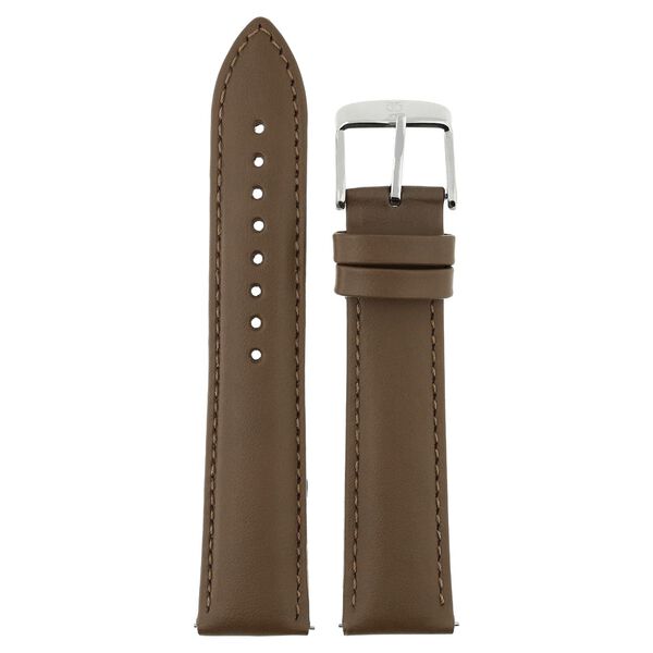 22 mm Brown Genuine Leather Strap for Men - image number 0