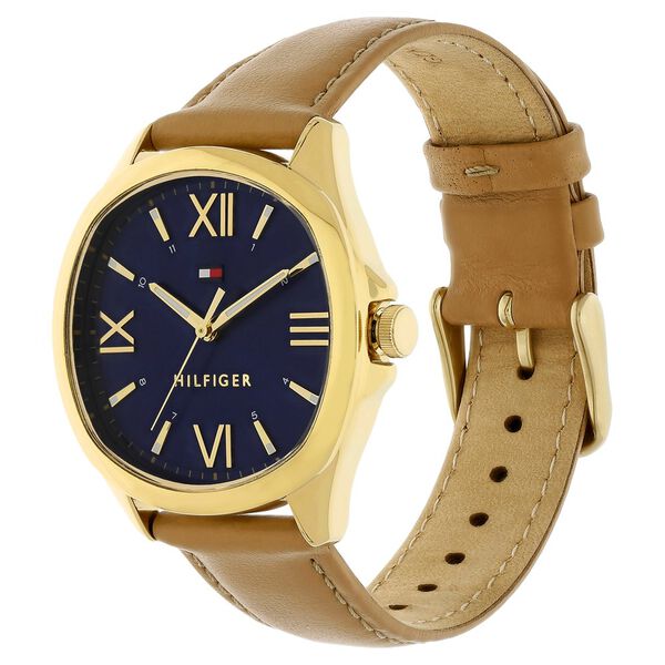 Tommy Hilfiger Quartz Analog Blue Dial Leather Strap Watch for Women - image number 2