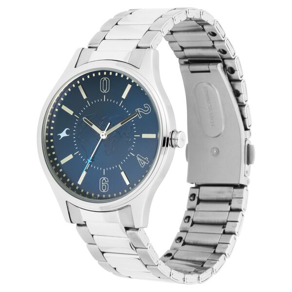Fastrack Tripster Quartz Analog Blue Dial Stainless Steel Strap Watch for Guys - image number 2