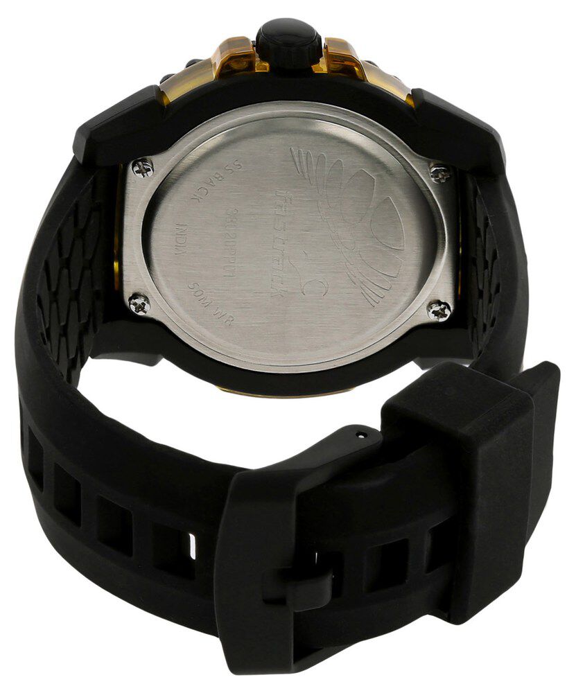 Buy Online Fastrack Quartz Analog Black Dial Plastic Strap Watch for Guys nk38020pp01 Titan