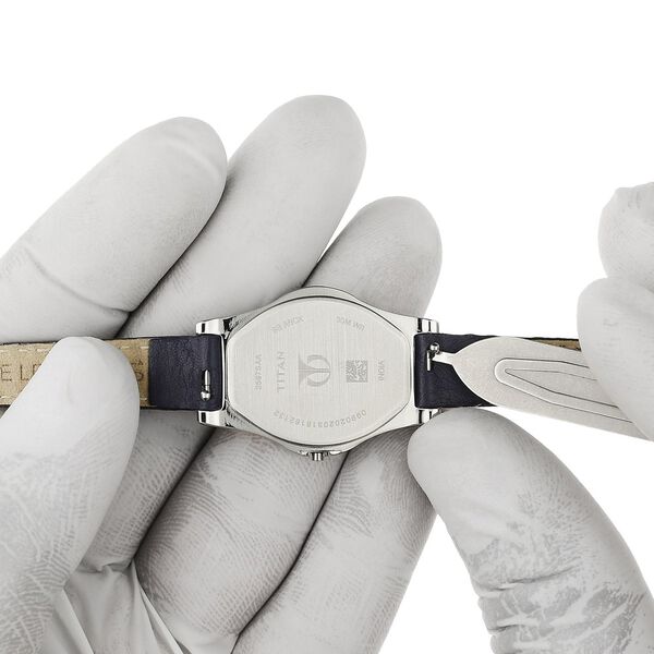 10 mm Blue Genuine Leather Strap for Women - image number 6