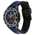 Tommy Hilfiger Quartz Chronograph Blue Dial Black Silicone Strap Watch For Men - image number 1