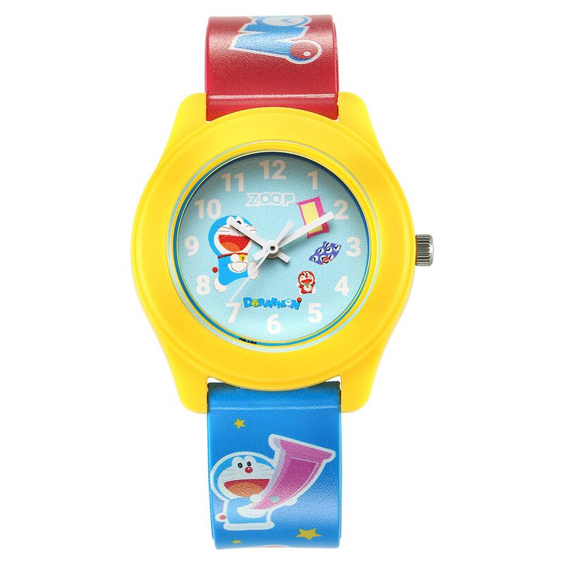 Zoop Doraemon Analog Watch with Blue Dial & Multicoloured Strap for Boys Girls Kids, from House of Titan
