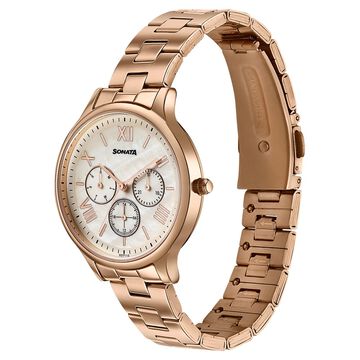 Sonata Women's Work Wear rose gold Watch - Premium Multifunction design for everyday style