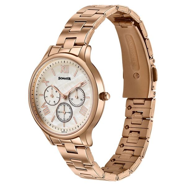 Sonata Women's Work Wear rose gold Watch - Premium Multifunction design for everyday style - image number 2