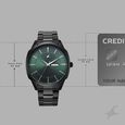 Fastrack Stunners Quartz Analog Green Dial Brown Stainless Steel Strap Watch For Guys - image number 3