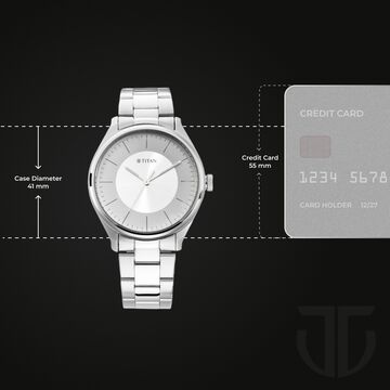Titan Men's Urban Edge Lustrous Grey Dial Leather Watch