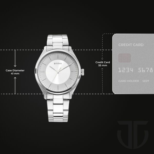 Buy Online Titan Men's Urban Edge Lustrous Grey Dial Leather Watch