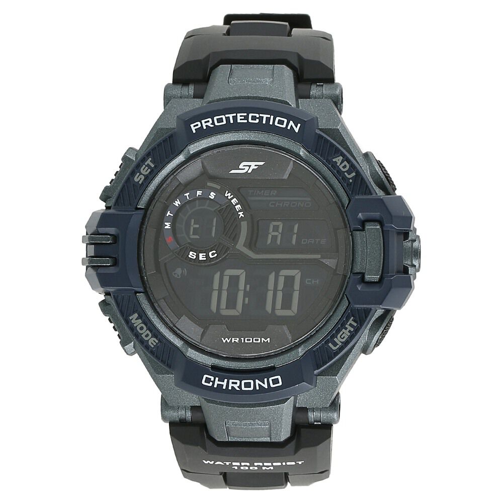 Buy Online SF Super Fibre Digital Dial Plastic Strap Watch for Men