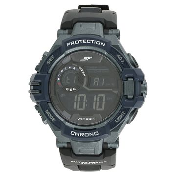 SF Super Fibre Digital Dial Plastic Strap Watch for Men