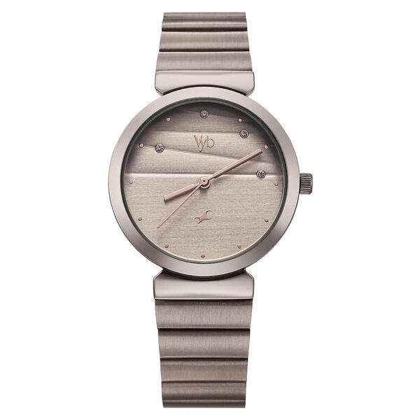 Fastrack Vyb Charmer Quartz Analog Grey Dial Metal Strap Watch For Girls - image number 1