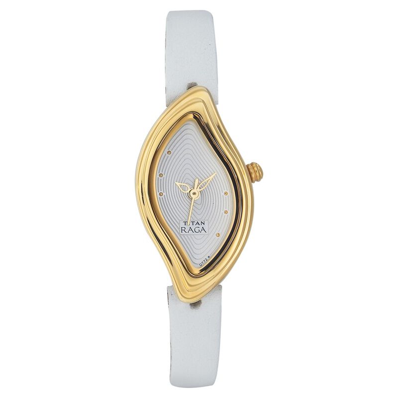 Titan Quartz Analog Silver Dial Watch for Women