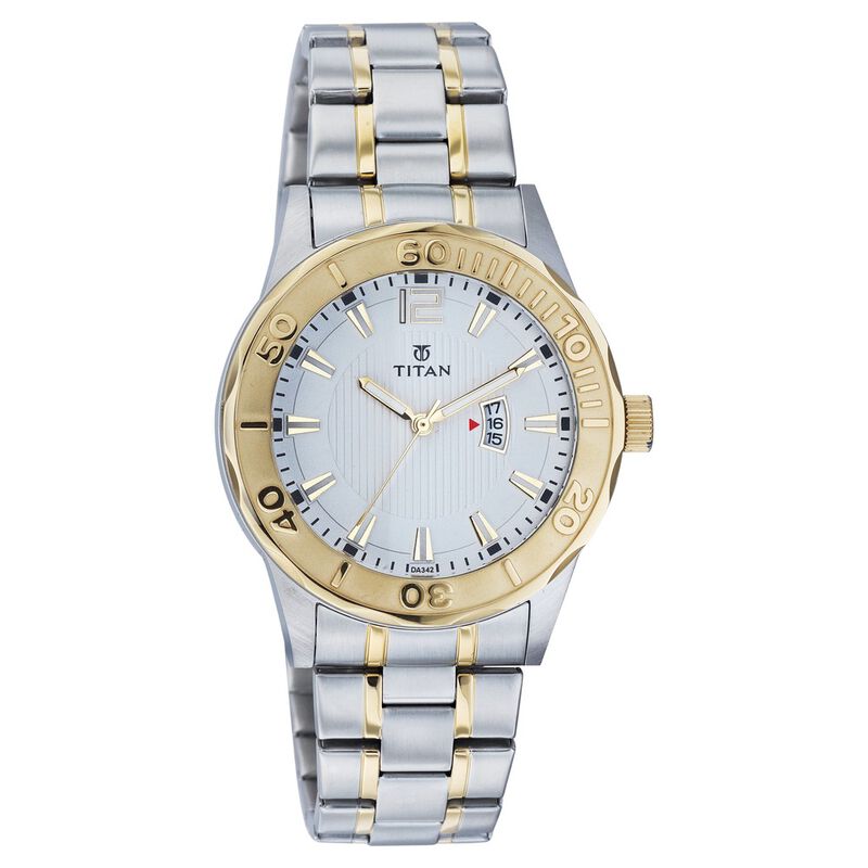 Titan Quartz Analog with Date White Dial Watch for Men