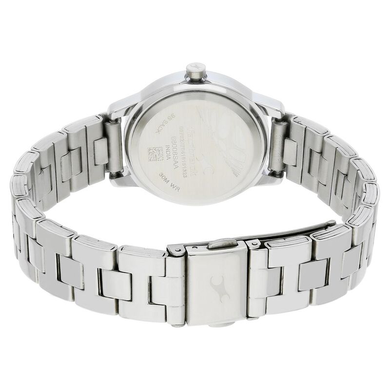 Fastrack Fundamentals Quartz Analog Grey Dial Stainless Steel Strap Watch for Girls - image number 4